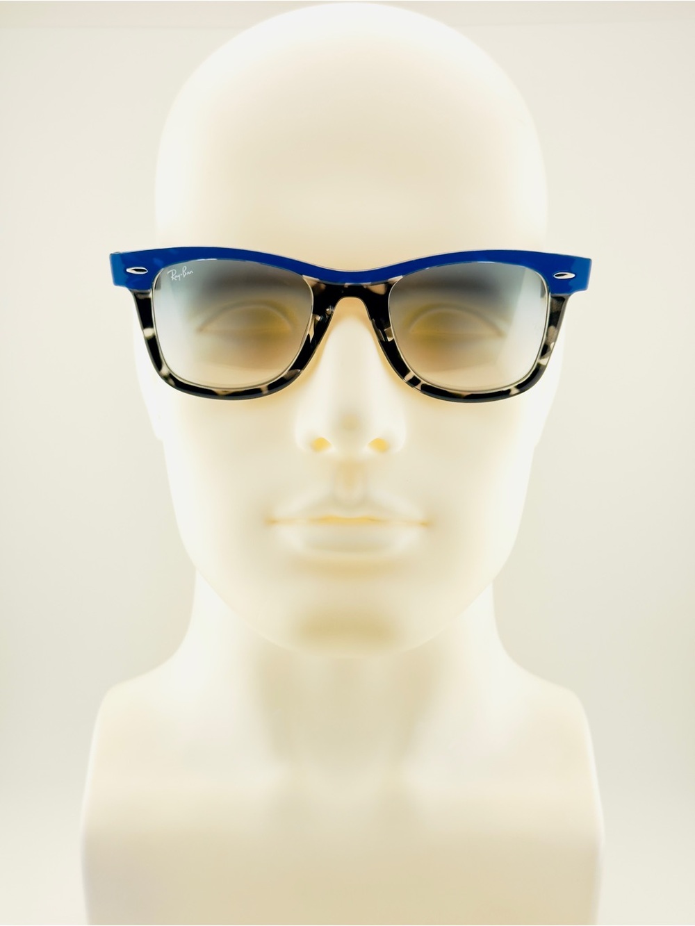 Ray-Ban Sunglasses RB2240 Wayfarer Street Polished blue Havana Frame Blue Lenses